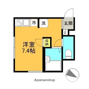アーベインテラス下北沢Ⅰ【1階】の間取り