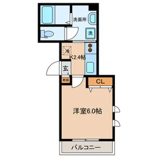 LOUIS 南台【2階】の間取り