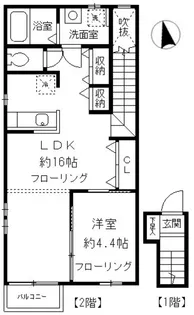 東京都三鷹市新川3丁目【アパート】の間取り