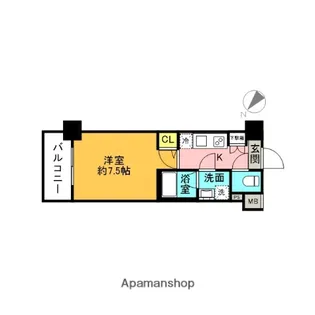 クレヴィスタ代田橋【5階】の間取り
