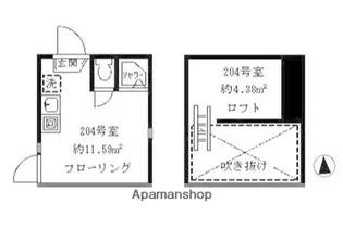 ソフィアフラット【2階】の間取り
