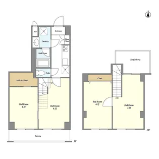 シェル中野弥生町【9階】の間取り
