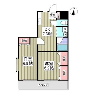 第2成城島田マンション【3階】の間取り