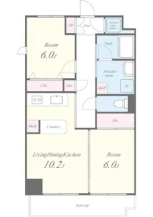 サンセール豊玉B棟【4階】の間取り