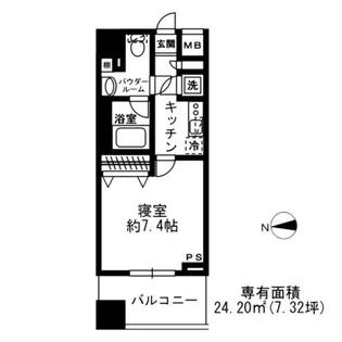 レジディア四谷三丁目【7階】の間取り
