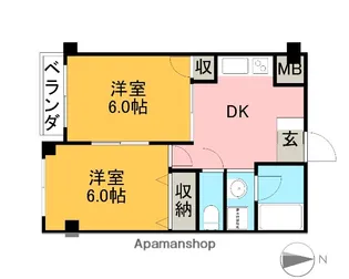 メゾンドルミエールGS【2階】の間取り