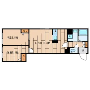 カーサアルバ【3階】の間取り