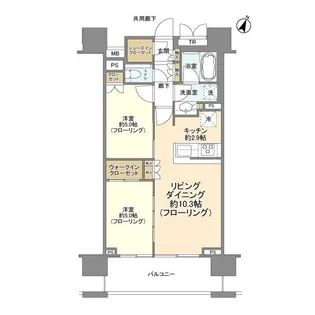 クレヴィア新宿若松町【5階】の間取り