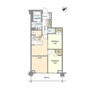 KDXレジデンス尾山台【1階】の間取り