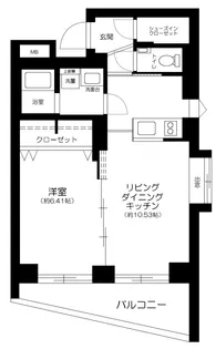 東京都新宿区赤城下町【マンション】の間取り