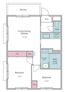 レジディア世田谷若林【2階】の間取り
