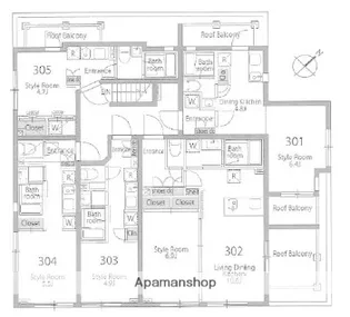 ミレドゥーエ下北沢Ⅰ【3階】の間取り