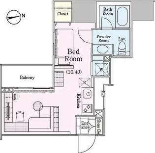 ロイジェントパークス四ツ谷【11階】の間取り