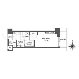 バウスフラッツ高円寺【5階】の間取り