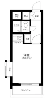東京都世田谷区豪徳寺1丁目【マンション】の間取り