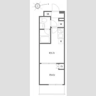 ハーモニーレジデンス神楽坂ヒルズファースト【2階】の間取り