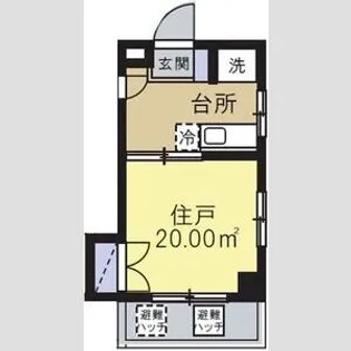 ハナブサマンション【2階】の間取り