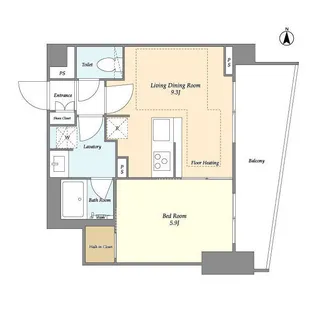 LIBR GRANT 四谷三丁目【1階】の間取り