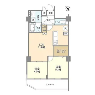 ミリアレジデンス中野弥生町【2階】の間取り