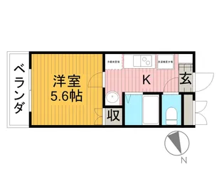 ゼルコバハイツ【1階】の間取り