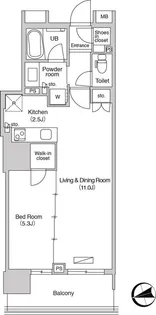 1LDKの間取り画像