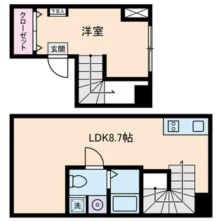 アムス早稲田(旧LABLANCHEUR早稲田)【1階】の間取り