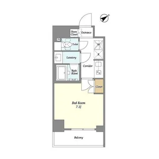 市谷台町坂フロント【4階】の間取り