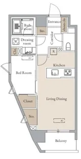 グランカーサ四谷【0706号室】の間取り