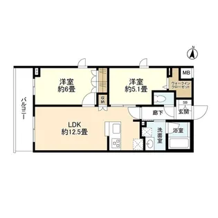 リア世田谷【3階】の間取り