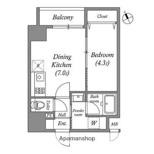 東京都杉並区高井戸東3丁目【マンション】の間取り