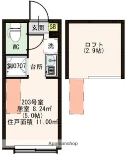 東京都杉並区久我山2丁目【アパート】の間取り