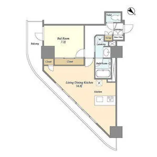 フロンティア新宿タワー【17階】の間取り