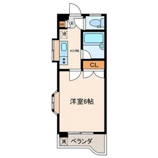 クレイン弥生【2階】の間取り