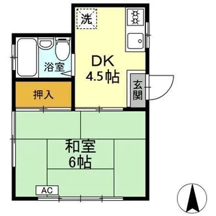 コーポ池田桃井【2階】の間取り