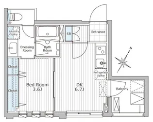 グランクリュ若松町【4階】の間取り