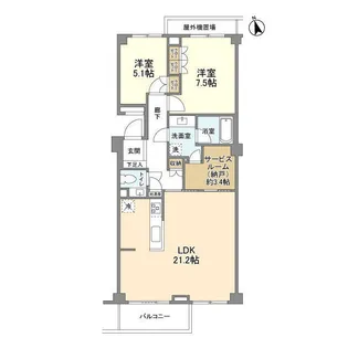 PATH世田谷下馬【2階】の間取り