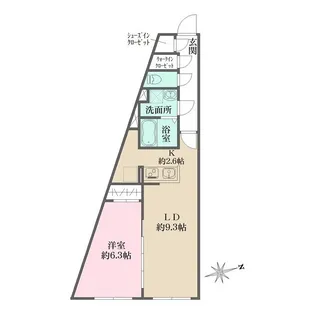 グローリオシェルト杉並方南町【3階】の間取り