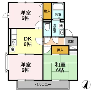 パークガーデン D棟 ダリア【2階】の間取り