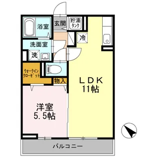 カーメル共栄【3階】の間取り