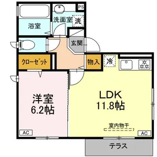 UME ET OLIVE【1階】の間取り