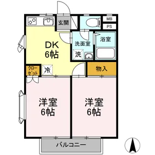 メイプルハイツ【203号室】の間取り