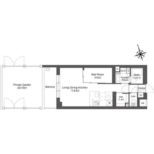 ルーウェ東大泉【1階】の間取り
