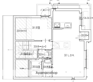 マノア【3階】の間取り