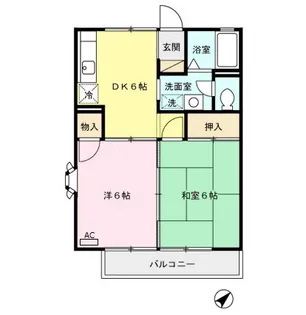 コーポドエル【2階】の間取り