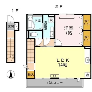 シャンテ杉並【2階】の間取り