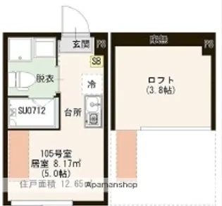 ソレイユ上石神井【1階】の間取り