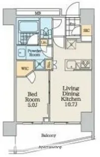 クレストコート中野富士見町【6階】の間取り