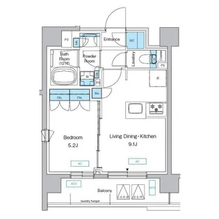 プレディアコート三軒茶屋【4階】の間取り
