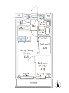プラネソシエプラス桜台【3階】の間取り