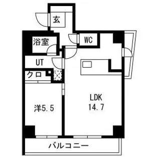 スパシエ幡ヶ谷【5階】の間取り